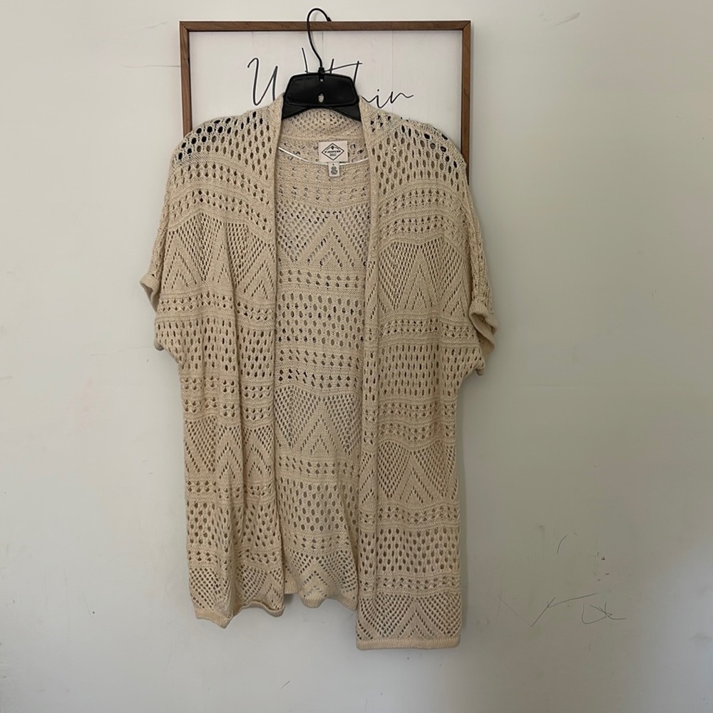 St. John’s Bay short sleeve cardigan sweater - size Large